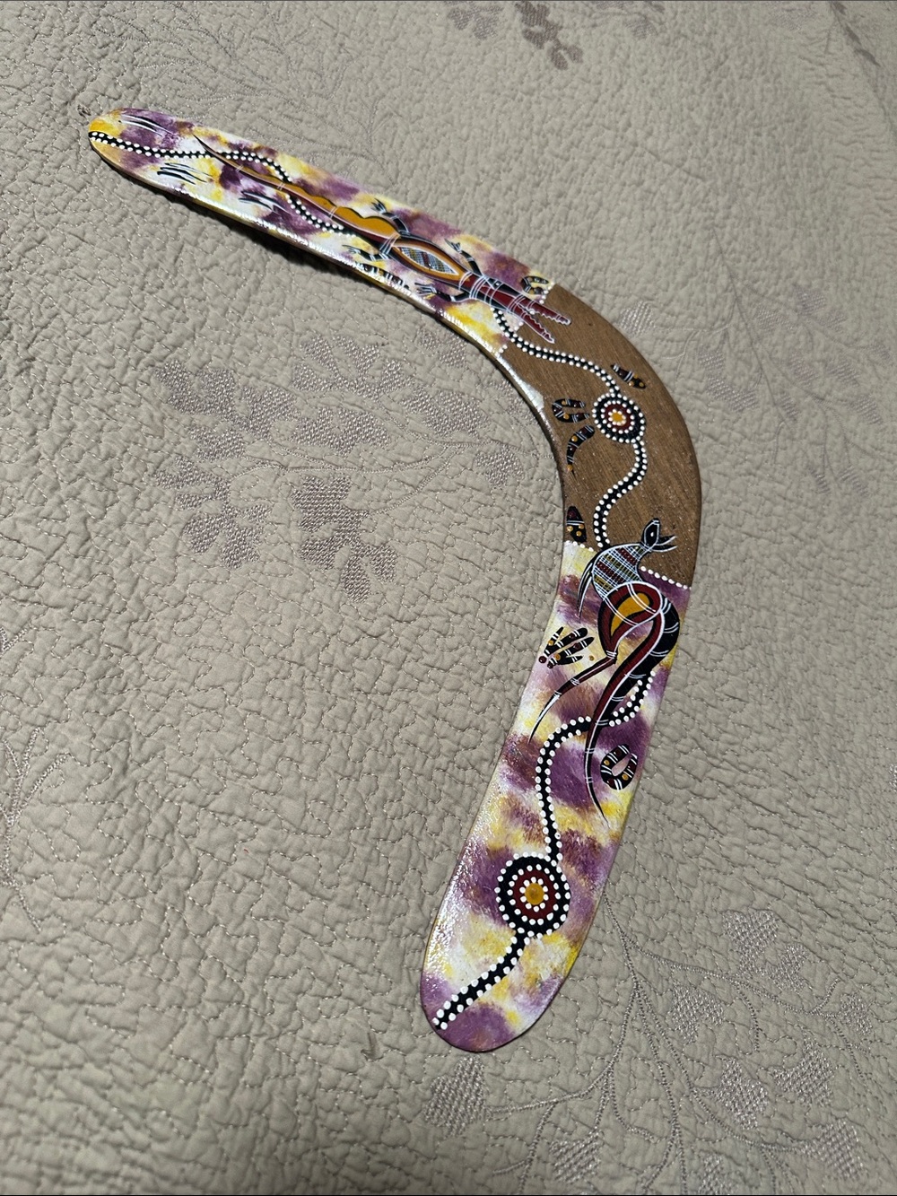 Birkenstock Hand-Painted Boomerang - Purple & Yellow